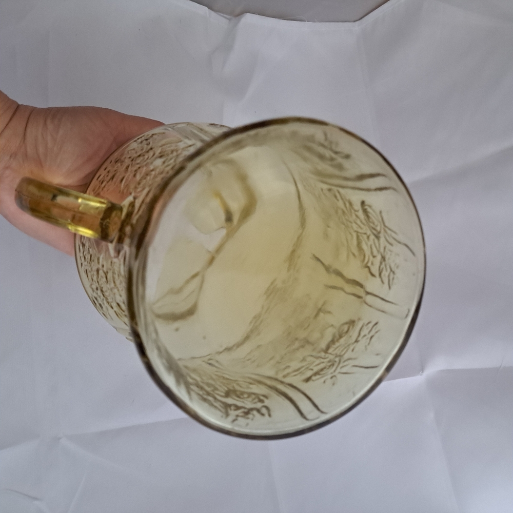 Vintage Federal Glass Sharon Cabbage Rose Pitcher - Picture 7 of 8